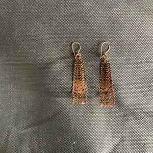 Vintage Coppercraft filigreed pierced earrings in copper